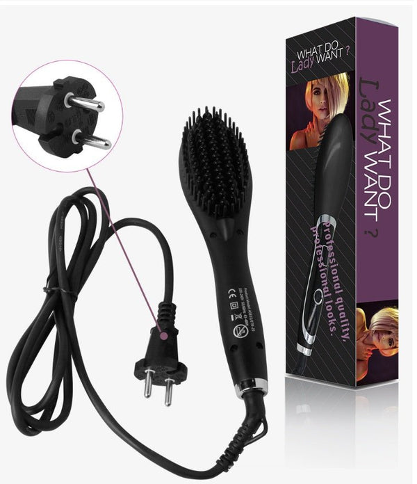 Ceramic Hair Straightening Brush - Zambeel