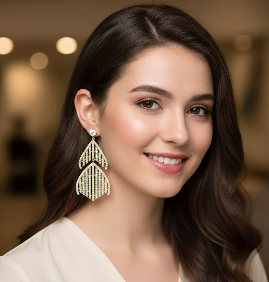 Floral Crown Zircon Studs