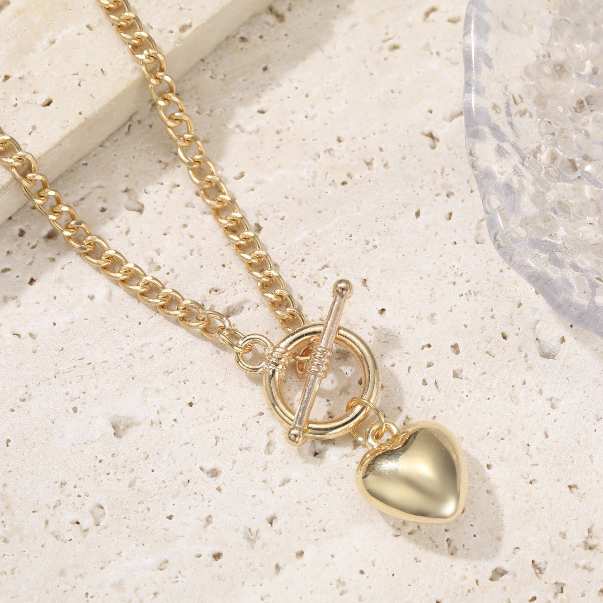 Retro Minimalist Heart Pendant Necklace For Women